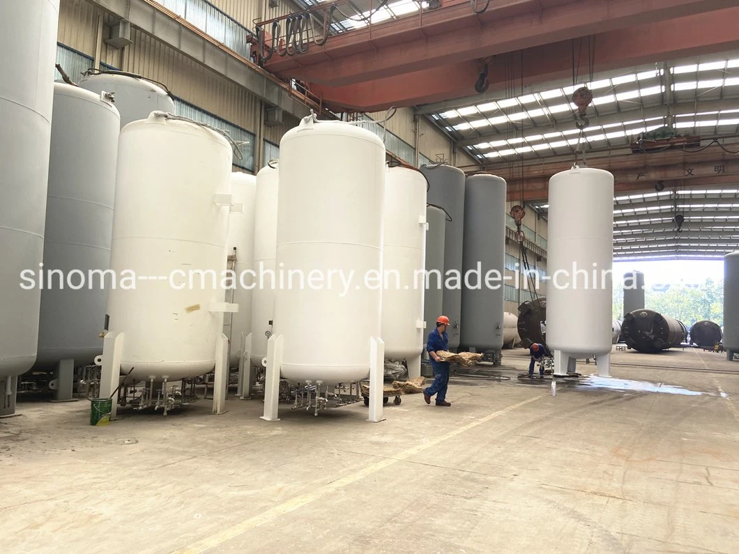 GB ASME 8-16bar Cryogenic Liquid Oxygen Nitrogen Argon CO2 Storage Tank with Vaporizer and Pump for Cylinder Filling System for Medical Industry Use